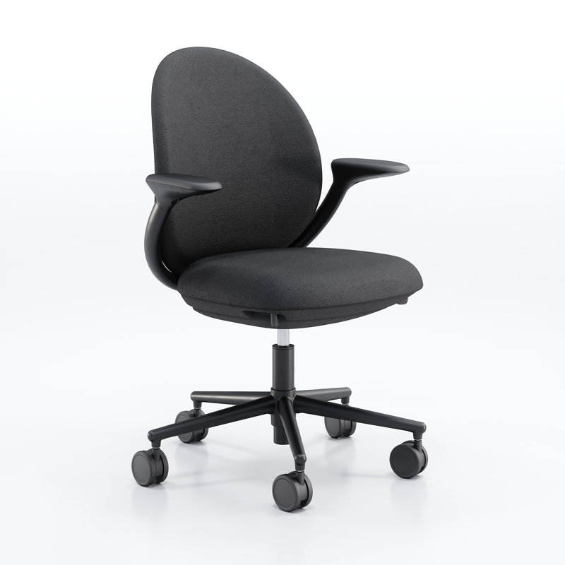 Chaise de travail en jade KFI Studios, Noir/gris anthracite, Noir, noir, noir, noir