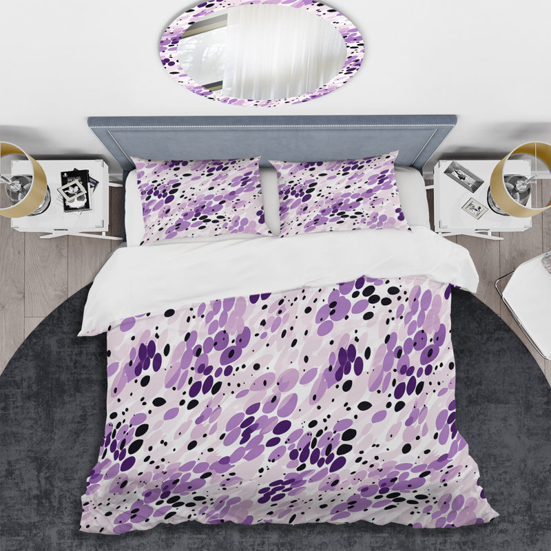 Ensemble de housse de couette Lilas, Housse de couette simple + 1 taie décorative stan