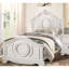 Lit traditionnel traditionnel en blanc, bois et d'ingénierie pour chambre à coucher, avec tête de lit et rails de style chambre à coucher