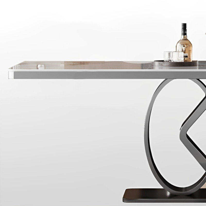 Ensemble de table de salle à manger haut de gamme avec chaises, H 29,52 po x L 62,99 po x l 35,43 po
