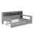 Wooden Daybed With Storage Shelves, Multi-Functional Bed With Twin Size Trundle Bed And Study Desk-732644380