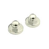 Classic Floor Bolts Pair in Silver Nickel