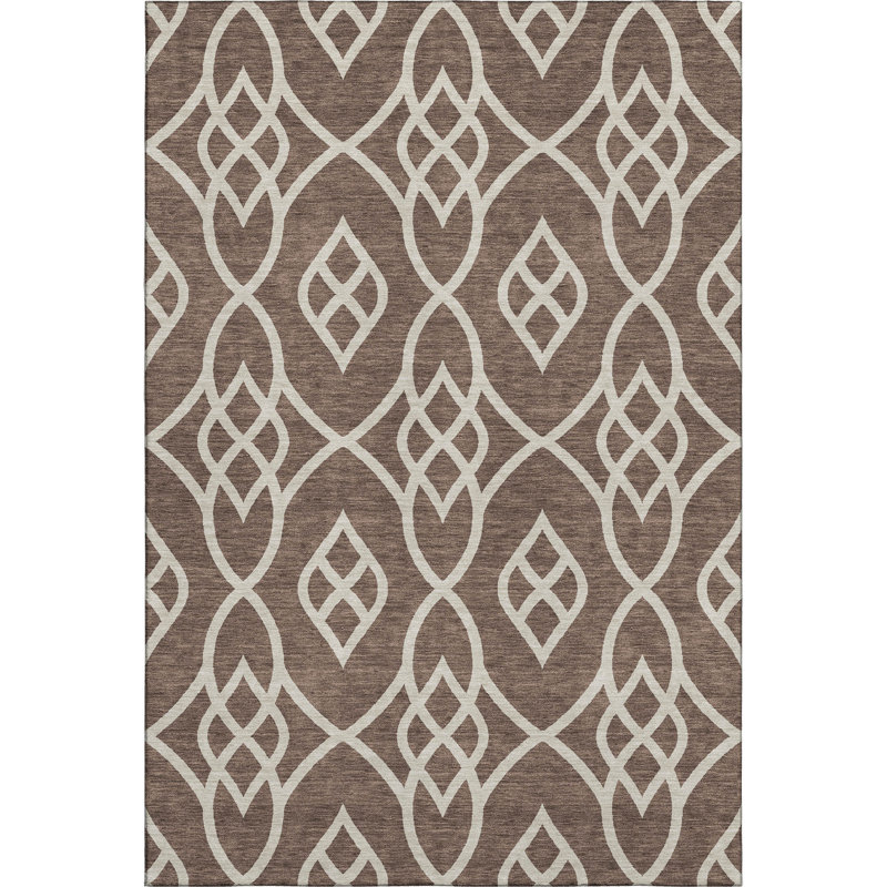 Tapis chocolat Prisco lavable à la machine de qualité supérieure, Rectangle 9 pi x 12 pi