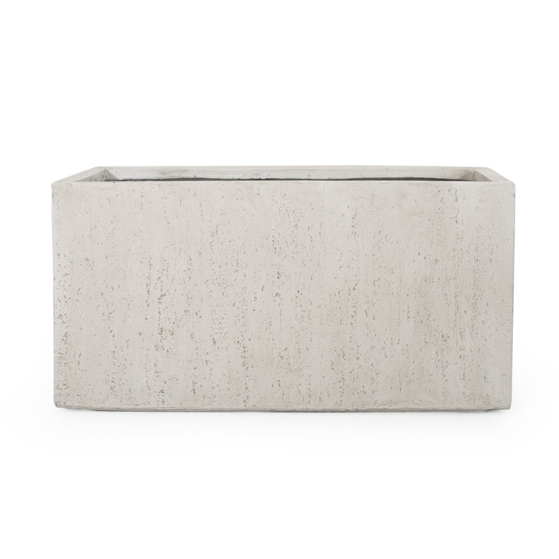 Outdoor Large Square Mgo Planter, White