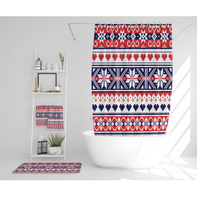 Natisa Polyester Shower Curtain Set