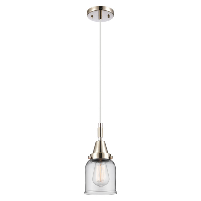 Downtown Urban - Caden Almitra - Mini-luminaire suspendu à cordon 1 lumière - Abat-jour, H 131,88 po x l 5 po x P 5 po, Clair