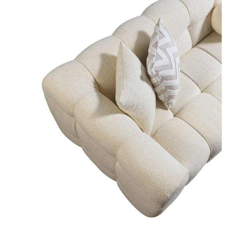 Canapé modulaire Ivon Boucle RAF, Bouclé ivoire