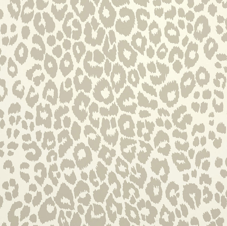 Papier peint emblématique léopard, Lin