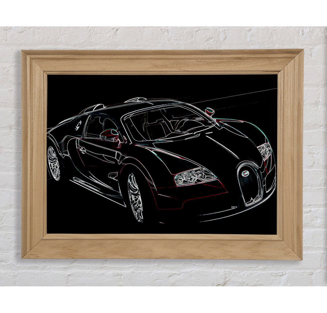 Bugatti Veyron Front - Bilderrahmen Kunstdrucke