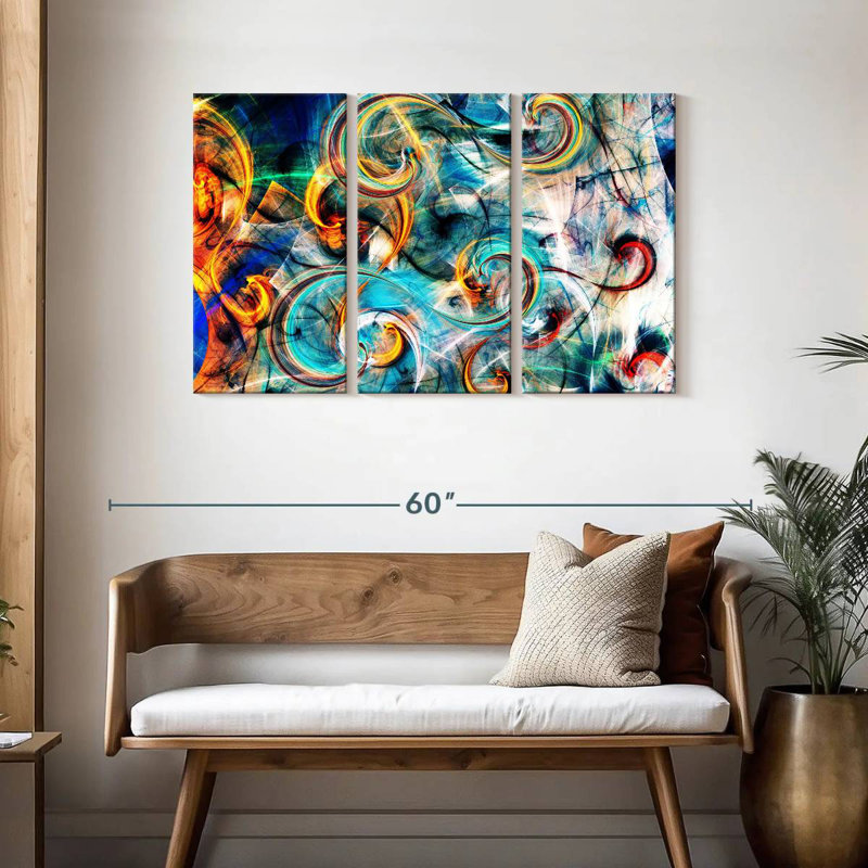 Avery Light Curves Abstract, 28" H x 45" W
