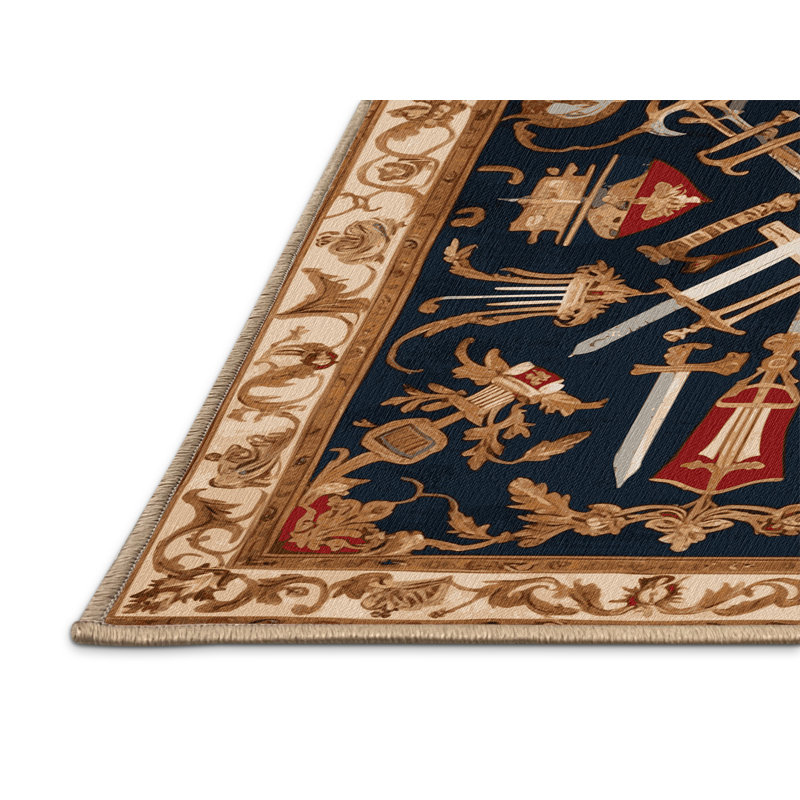 Machine Washable French Brown Area Rug, Rectangle 3' x 5'