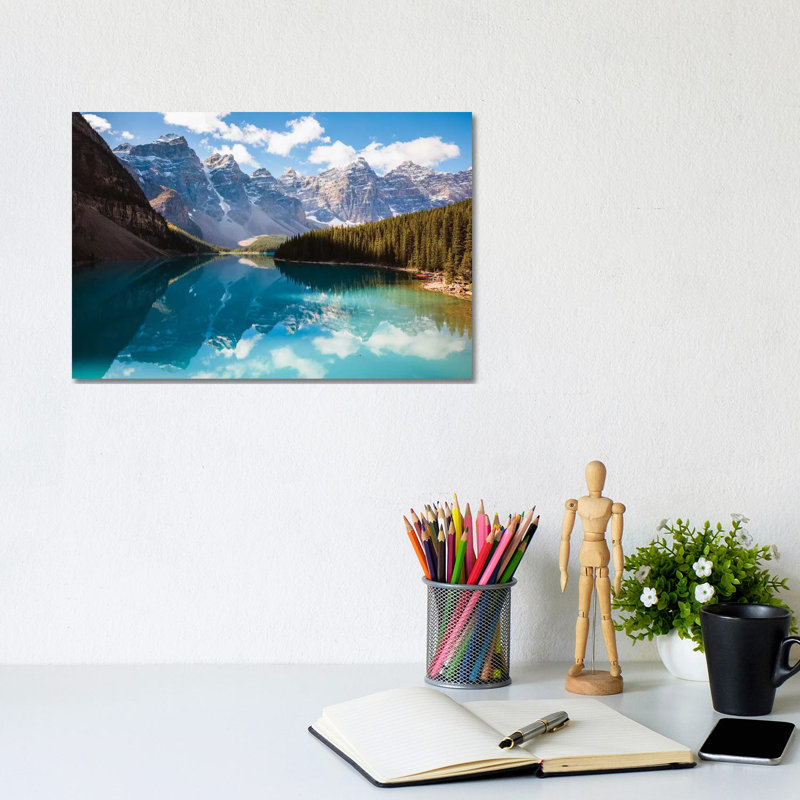 Moraine Lake and the Ten Peaks I 1 Piece Wrapped Canvas Wall Art, 20.32 cm H x 30.48 cm W