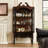 Brownness+Black Solid Wood+Glass Display Cases