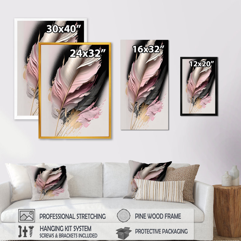 Roses hyperréalistes roses et beiges II - reproduction sur toile, Impression dorée sur toile encadrée, L 24 po x H 32 po