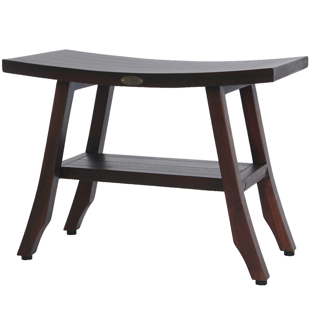 DecoTeak Satori DecoTeak, Teak Shower Stool, Teak Shower Shaving Foot Rest, Teak Shower Shaving Stool, in Woodland Brown Decoteak 