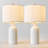 Anazagene 24" H Dimmable Ceramic Table Lamp Set with Linen Drum Shades (Set of 2)-819782922