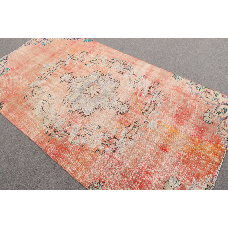 Tapis rouge turc rétro de style bohémien pour la décoration intérieure 9746
