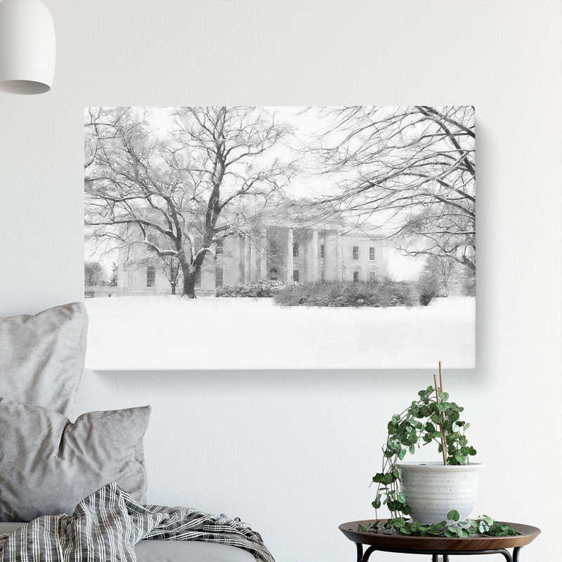 Wintertime View Of The White House - Wrapped Canvas, 35cm H x 50cm W x 3cm D