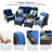 Wicker 5 - Person Patio Conversation Set with Cushions-366435017