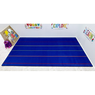 Tapis de classe KidCarpet.com Straight Lines, rectangle de 183 x 260 cm
