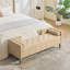 Banc de rangement à dessus rabattable en chenille l 64,6 po Laura-131070527