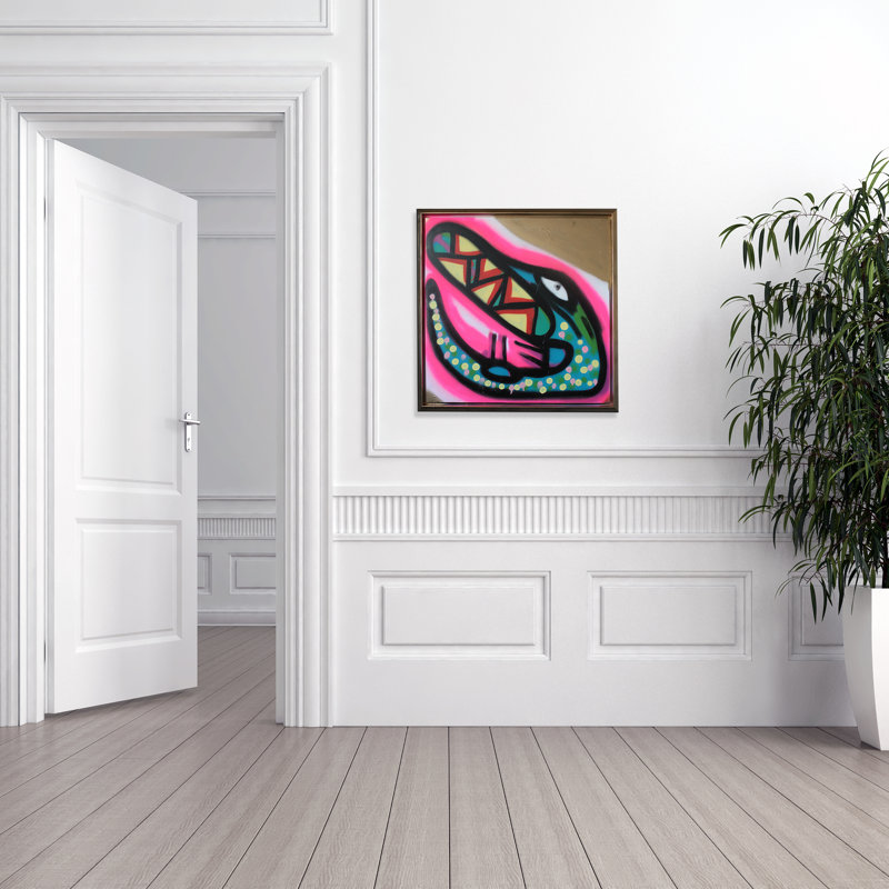 One-of-a-Kind Original Big Bear 'Untitled XIX'-Picture Frame Painting Print on Canvas