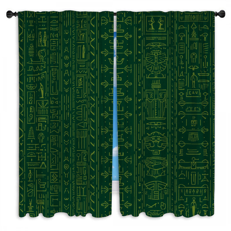 Hieroglyphics Art, 20 po x 50 po - 2 panneaux, Transparent