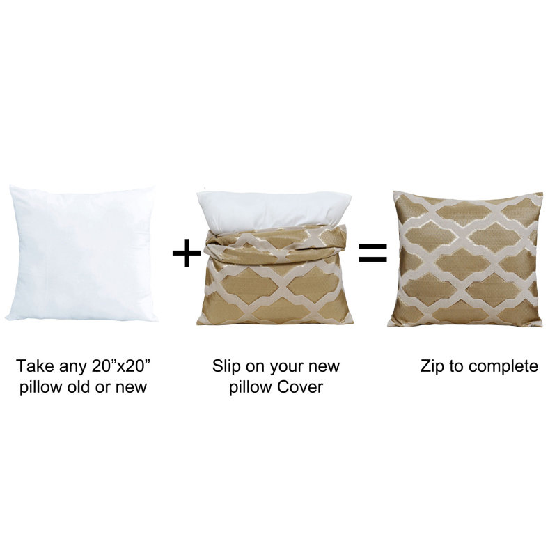 Geometric Square Throw Pillow Cover, Taupe