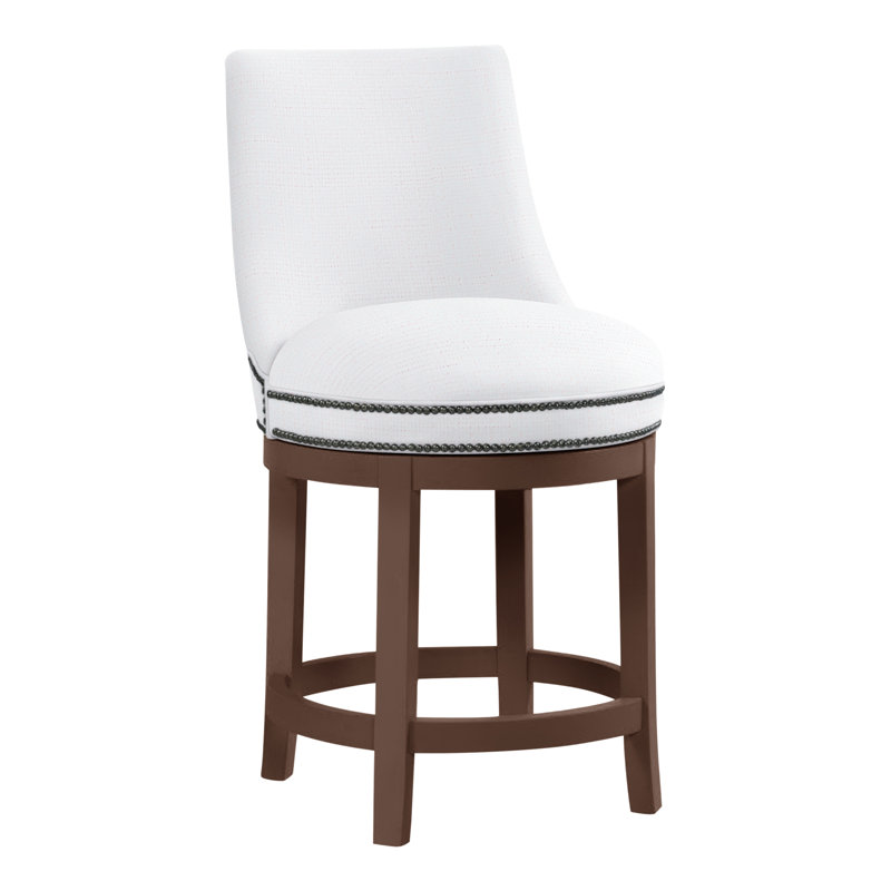 Tabouret de comptoir 26 po Vesper, Perigold Willa Snow, Noyer