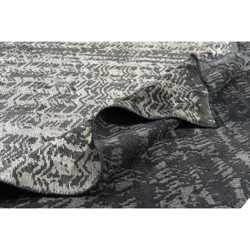 Rapture Abstract Area Rug in Black/Gray, Rectangle 7'10" x 9'10"