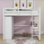 Lit mezzanine en bois 3 tiroirs Jeilynn avec garde-robe et bureau intégrés-828670783