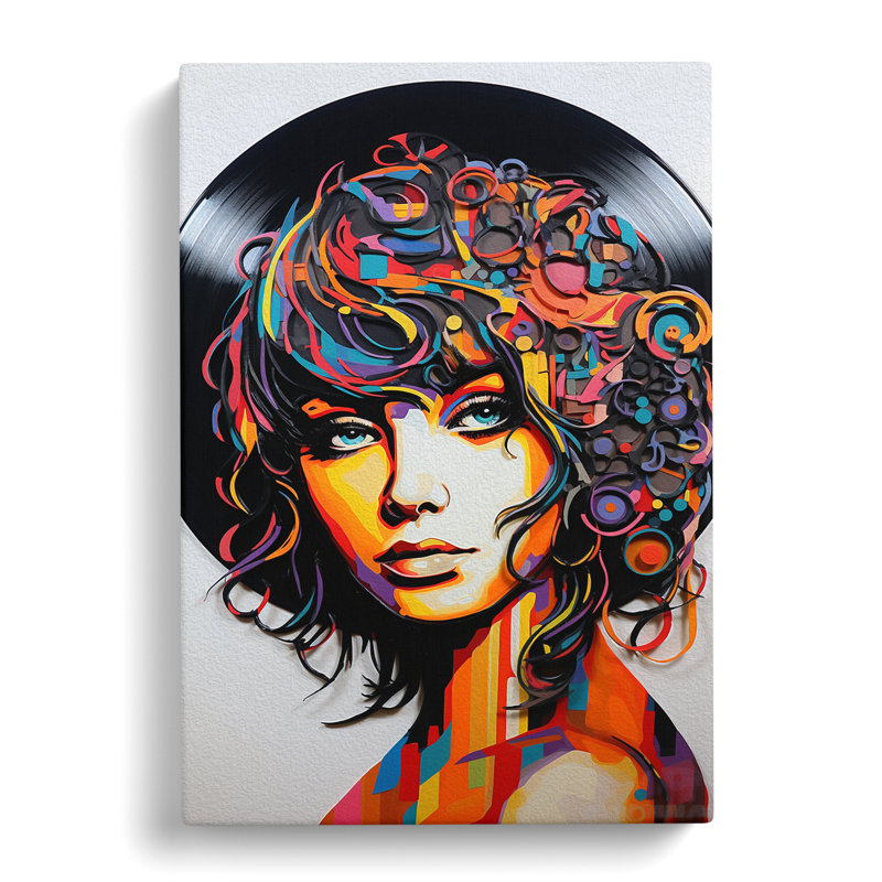 Vinyl Record Pop - No Frame Print, 60cm H x 40cm W x 3cm D