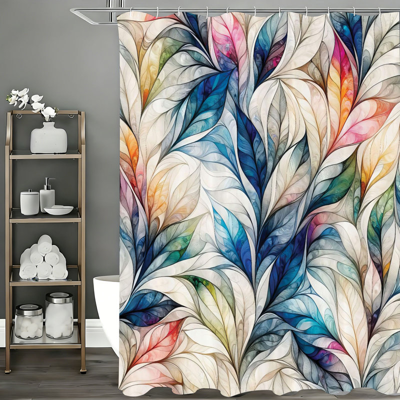 Shower Curtains with Hooks Included