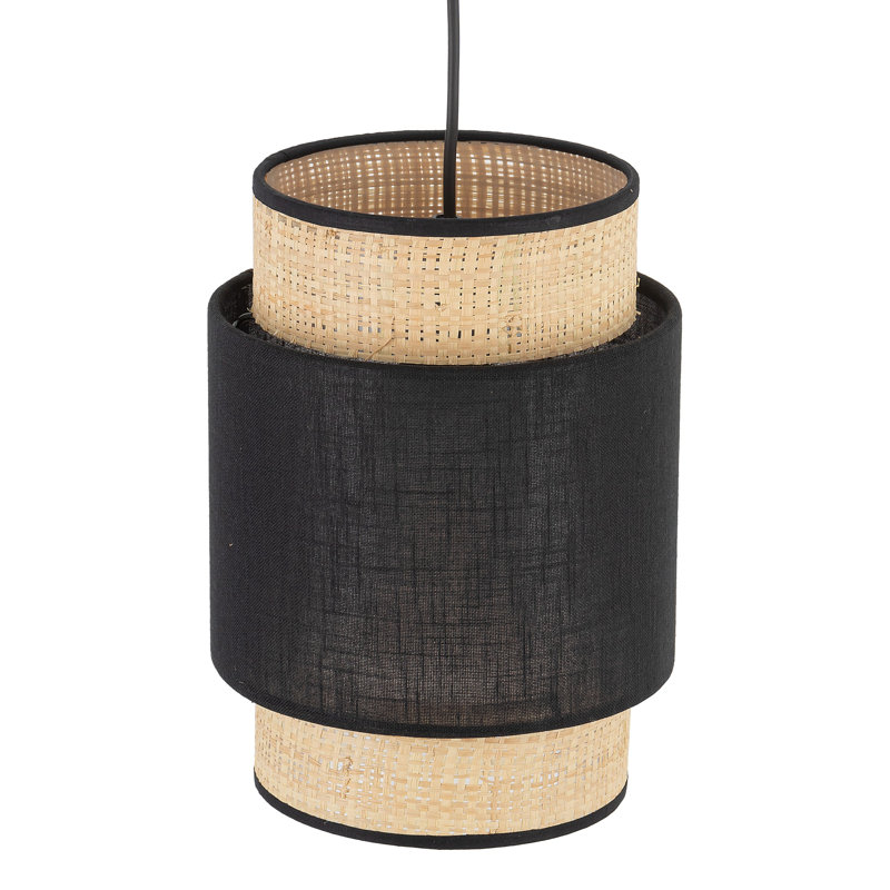 Adibah 1 - Light Drum Pendant, Beige/Black
