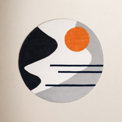 Felipe Handmade Wool Gray/Black Rug