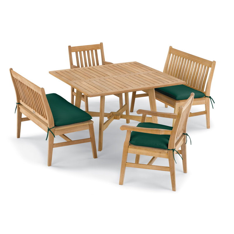 ensemble repas 5 pièces avec coussins  Myres, Vert