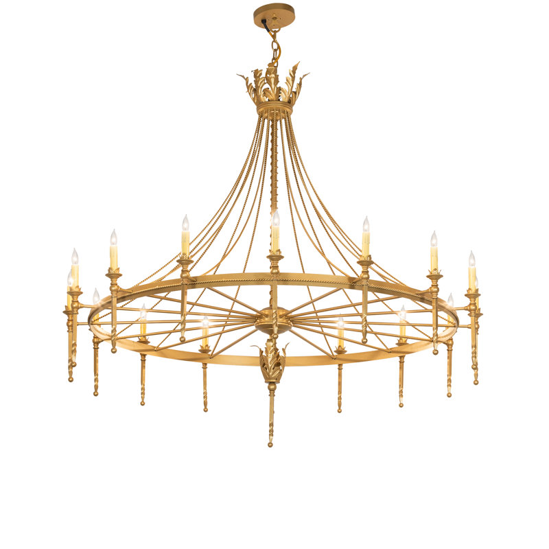 56" Wide Amaury 16 Light Chandelier, 54" H x 56" W x 56" D, Goldtastic, 16