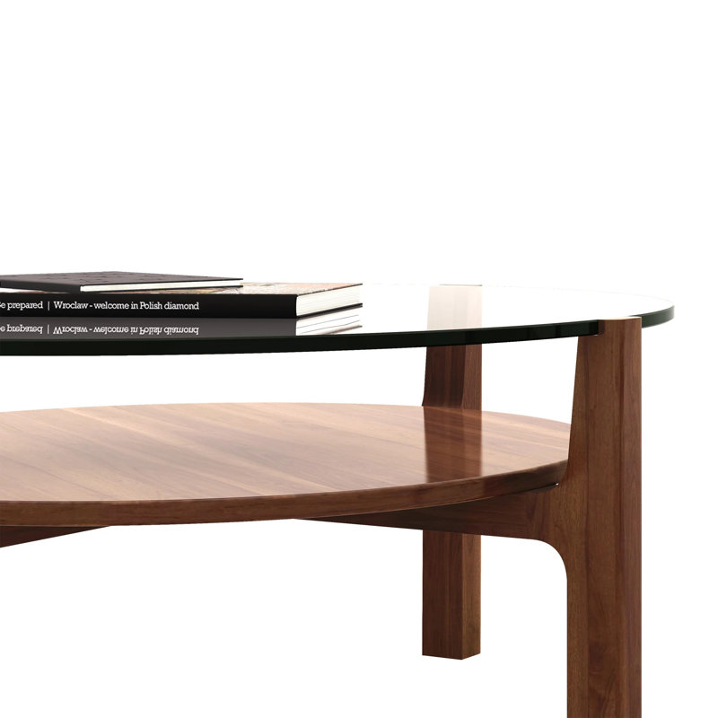 Table basse Soho - Ronde, noyer