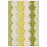 Safety Net Green Handwoven Wool Rug