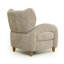 Fauteuil d'appoint inclinable convertible Nordic avec dossier incurvé-2045034995