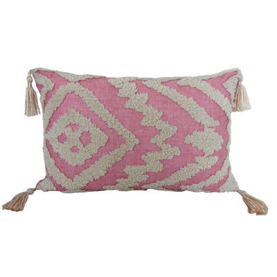  Cording Embroidery Rectangular Cotton Pillow Cover