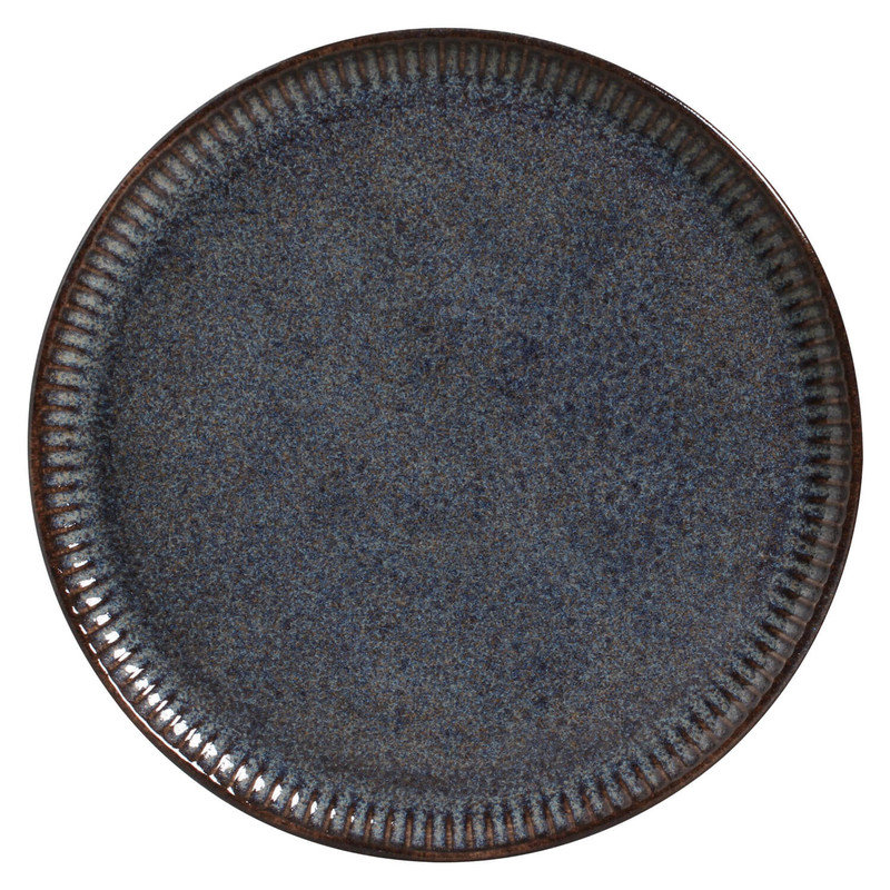 Assiette plate en grès de 10,8 po Linhas Titanium Commercial
