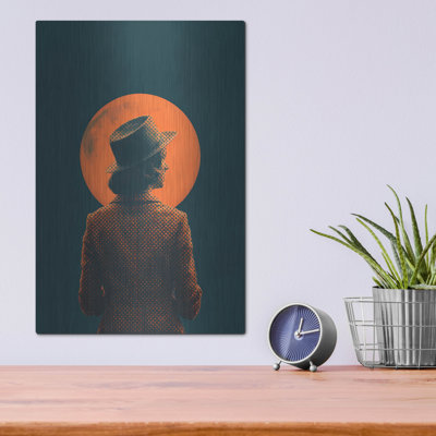 She And The Moon' by Andreas Magnusson Metal Wall Art