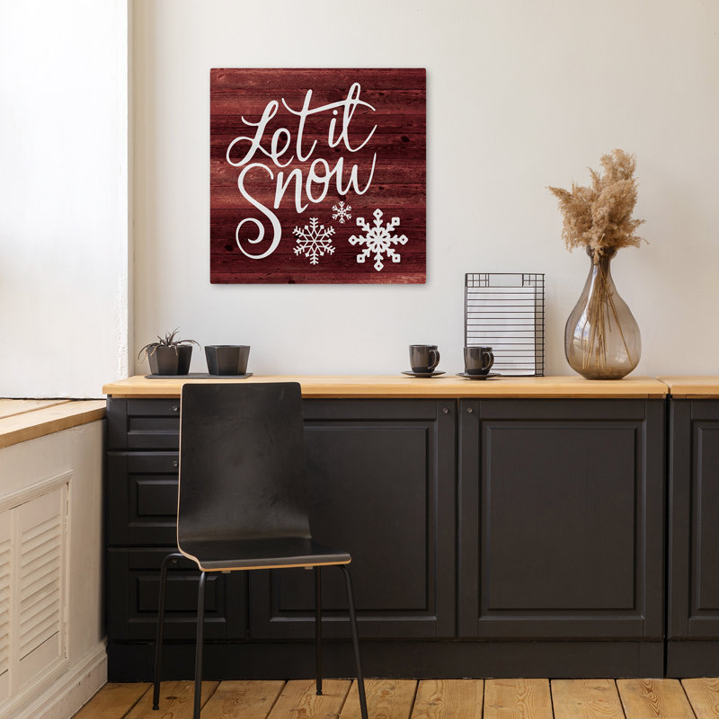 Let It Snow, typographie hivernale contemporaine, typographie, art des Fêtes, H 18 po x l 18 po