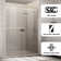 56"-60"W x 76" H Reversible Frameless Single Sliding Shower Door With 3/8"Clear Tempered Glass