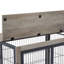 Table d'appoint pour meubles sur roulettes avec portes doubles et plateau relevable. Brun rustique, l 31,50 po x P 22,05 po x H 25 po-280929789-280929788