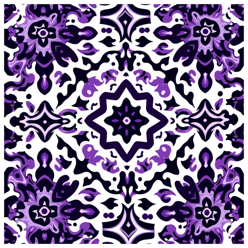 Rideaux de douche mauve à motif fleuri, L 70 po x H 72 po