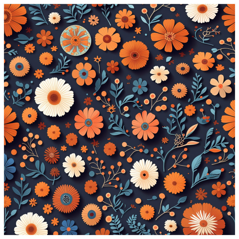 Floral Bedding Pattern Comforter Bohemian, Queen