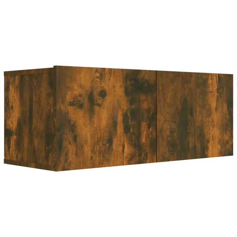 Ivena Unfinished TV Stand for TVs up to 32", Smoked Oak