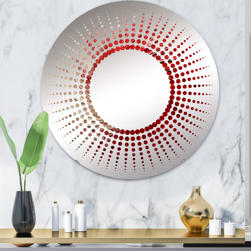 Martini Glass Mystery Wall Mirror, Drinkware Green Traditional - Martini Glass Mystery III, Red Moon Ruby Radiance, 30" x 20"